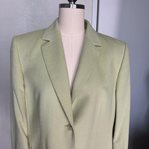 Basler German Wool Blend Lightweight Structured Blazer Jacket Green Sz 34 S- M - Picture 3 of 8